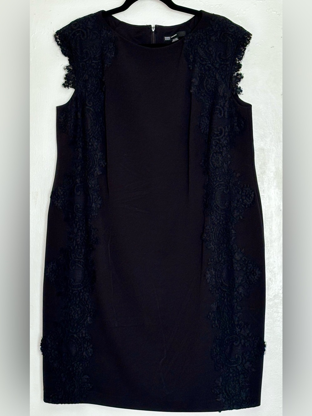 Maggy London Black Lace Panel Sheath Dress Size 16W